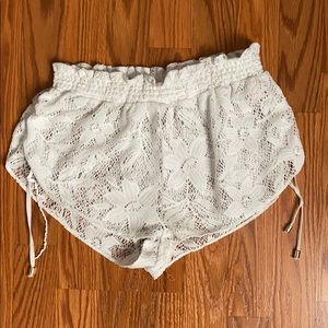 Lace swimsuit cover up shorts